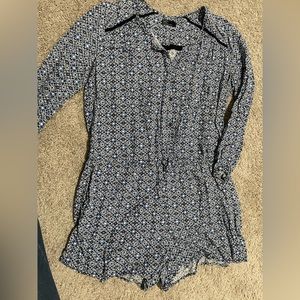 Blue Paisley Romper
